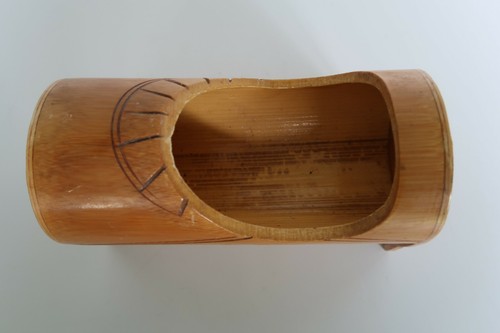 Unique vintage hand carved bamboo trinket box Jamaica souvenir - Imagen 7 de 10