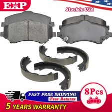 Brake Pads + Rear Shoes for Jeep Wrangler JK Liberty Dodge Nitro Front Ceramic