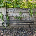 <!--F#f_0-->Garden Bench Seat Bella Black Steel Metal Outdoor Park 109x48x94cm<!--F/-->