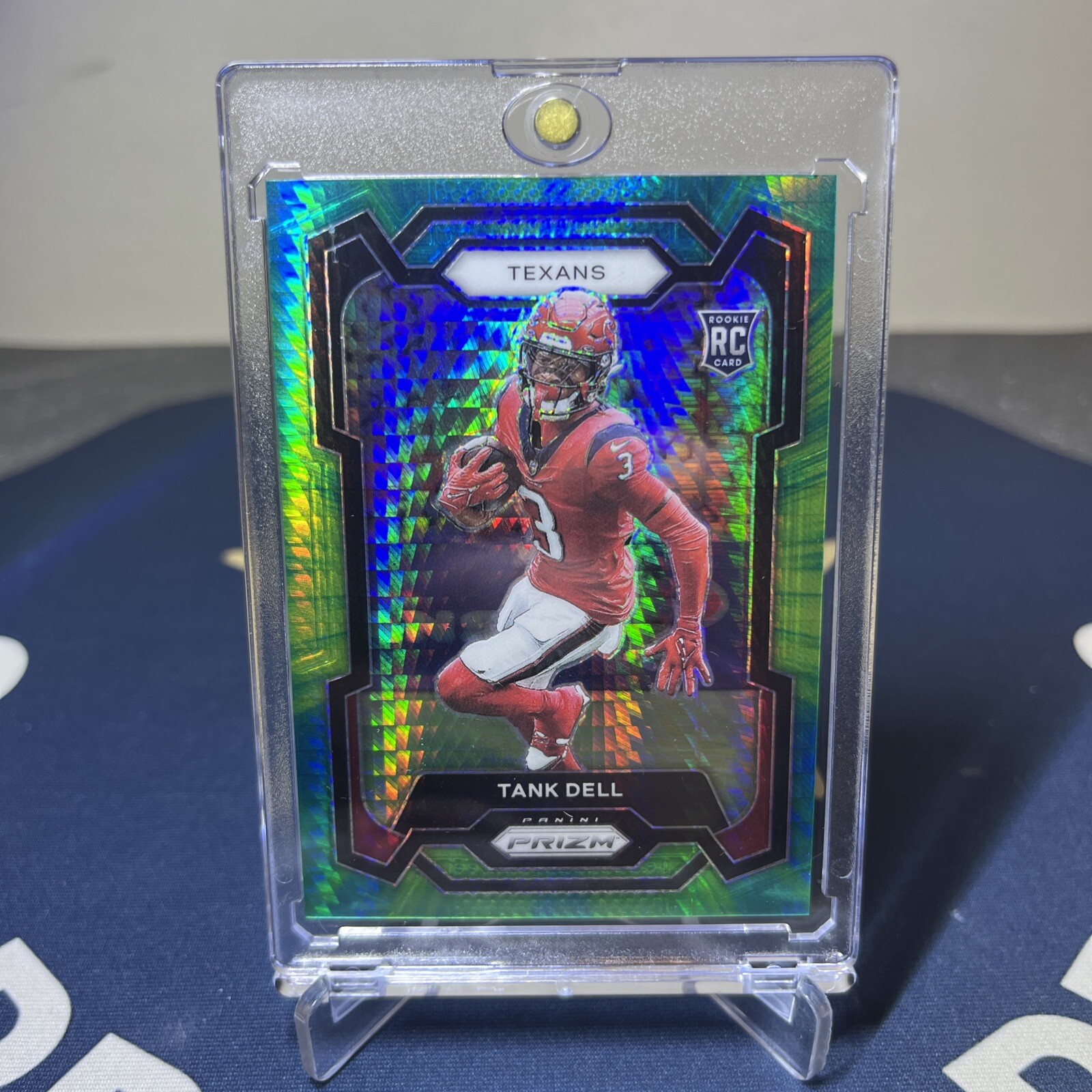2023 Panini Prizm Tank Dell Green Yellow Hyper /175 Rookie Card RC #341 Texans