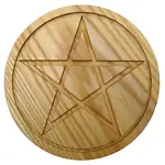 Solid Ash Wood Wicca Pentacle Paten Plate Wiccan Witchcraft Altar Ritual Tools