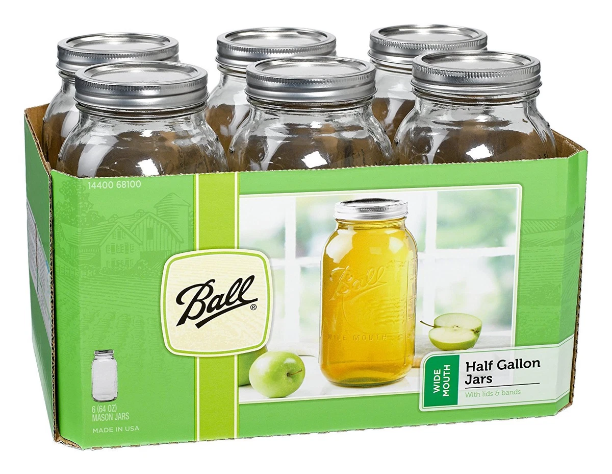 Ball 64 oz. Mason Jars (6/Case) - Buy at WebstaurantStore