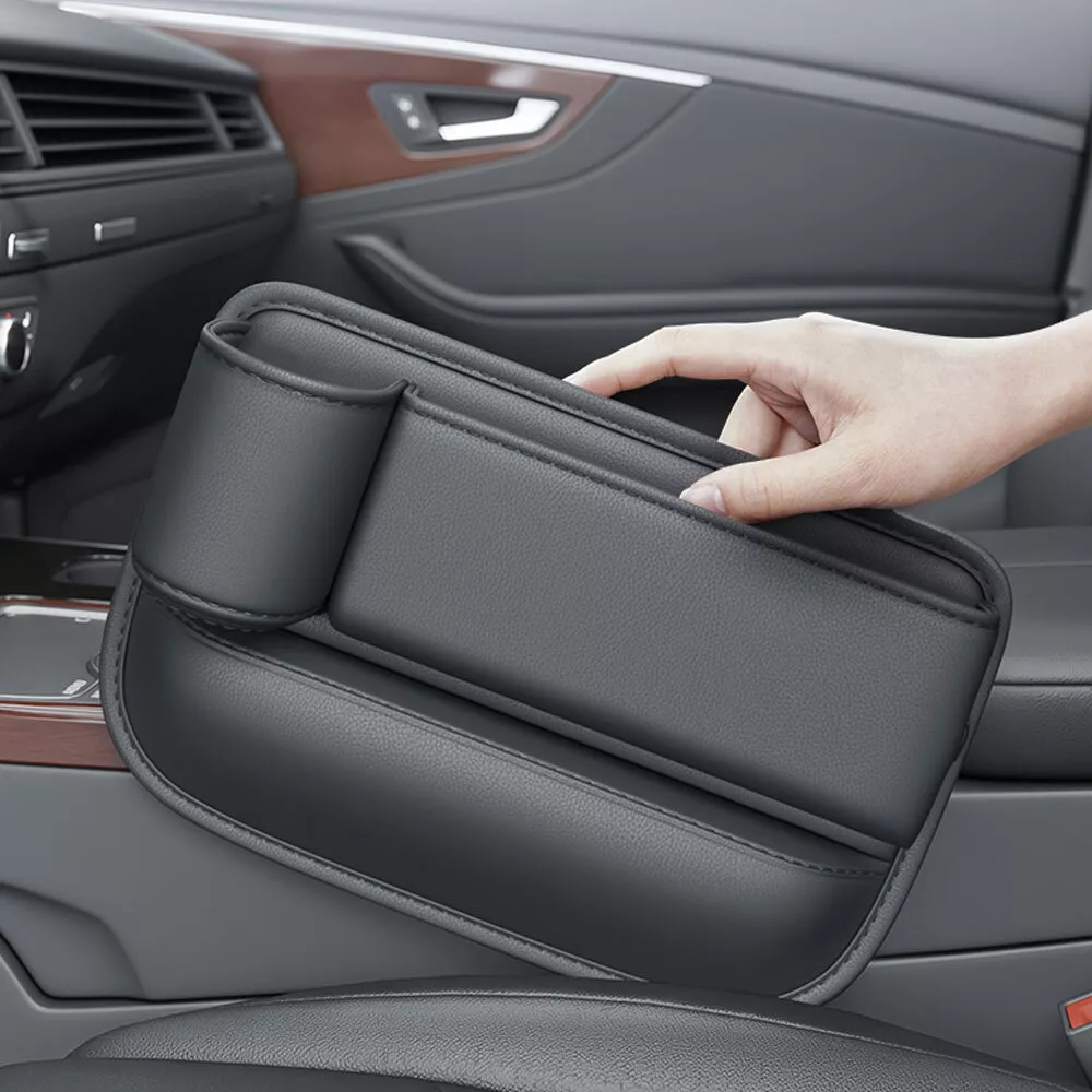 Seat Gap Filler Organizer Carbon Fiber Seat Crevice Storage Box Car  Accessories