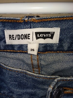RE/DONE x LEVI'S High Rise Slim Straight Jeans 26 27 One Of A Kind