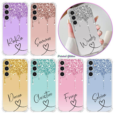 Personalised Name Phone Cover For Samsung Galaxy S25 S24 A15 A56 A05S Fancy Case