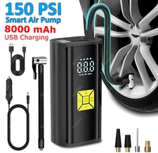 150 PSI Air Compressor Tire Inflator Air Pump Fits Car Moto Bike Tires Portable