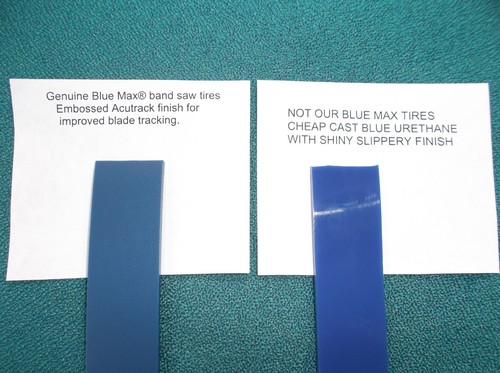 2 BLUE MAX ULTRA DUTY BAND SAW TIRES FOR BOICE CRANE 2323 BAND SAW .125 THICK - Picture 2 of 4
