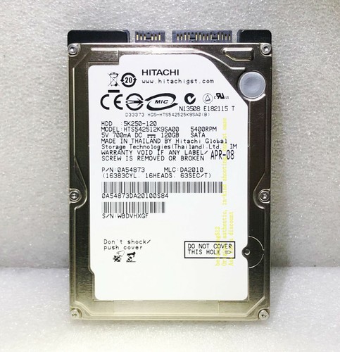 Hitachi 120G 5400RPM HTS542512K9SA00 Interne 2,5-Zoll-SATA-Notebook-Festplatte - Bild 4 von 8
