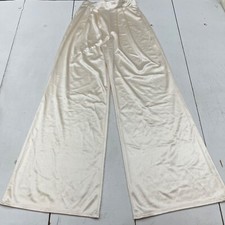 Windsor Ivory Cream Wide Leg Pleated High Waisted Trouser Pants Womens Size S
