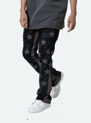 MNML MEN S B451 STAR FLARE DENIM JEANS