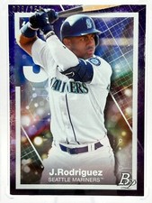 JULIO RODRIGUEZ 2021 BOWMAN PLATINUM PRECIOUS ELEMENTS PURPLE 68/250 #PE-9 JT