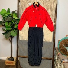Vintage Fera Red and Black Ski Suit Snowsuit
