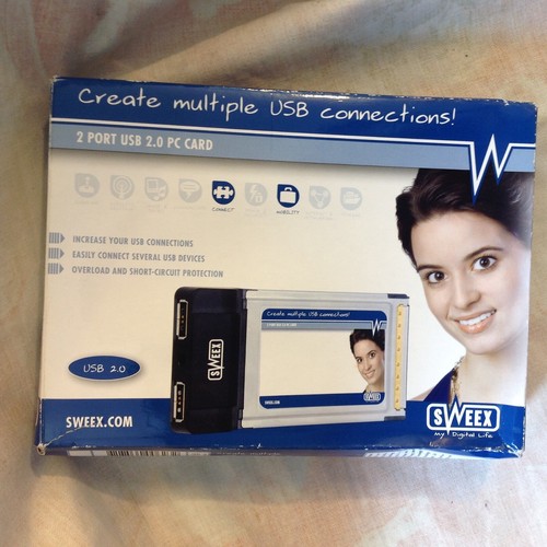 Sweex 2 Port USB 2.0 PC Card Reader - Afbeelding 3 van 4