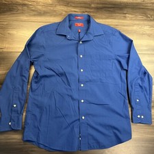 Chaps Shirt Mens Large Blue Long Sleeve Button Up Solid