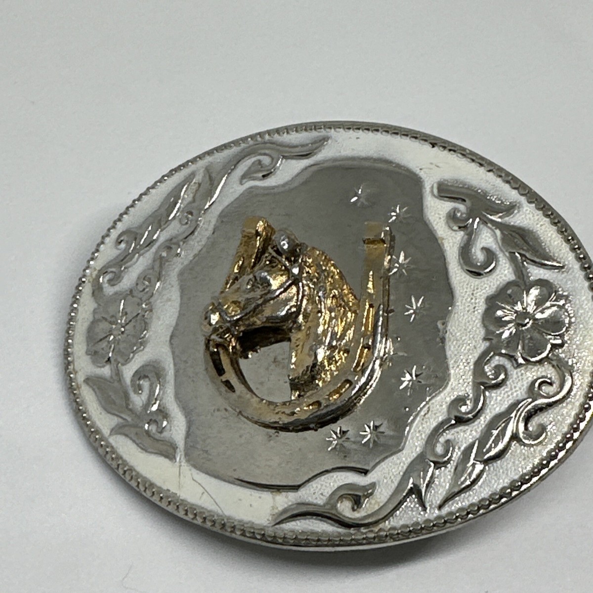 Horse head belt? Horse Head Oval Trophy Buckle - Leathersmith Designs Inc main image 4
