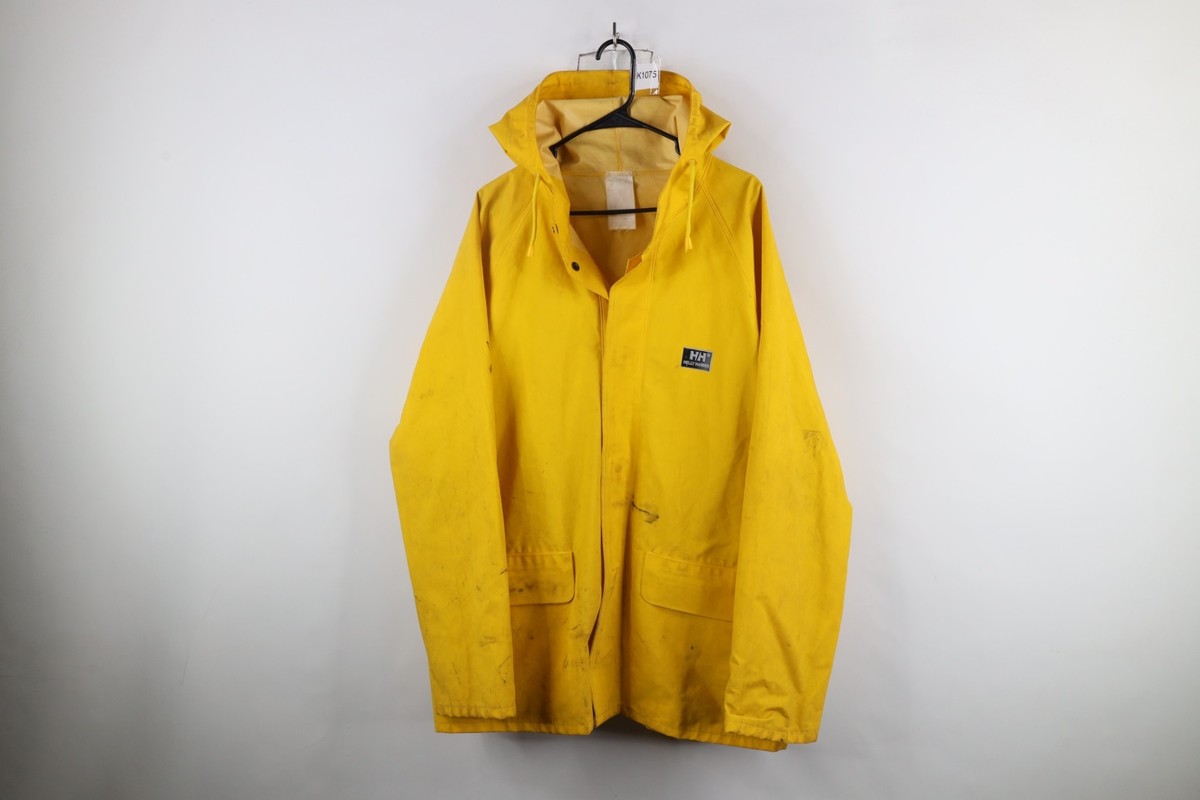 Vtg 90s Helly Hansen Mens XL Distressed Spell Out Waterproof 