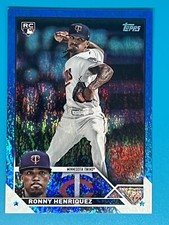 2023 Topps Series 2 Blue Speckle #372 Ronny Henriquez Twins Rookie /999