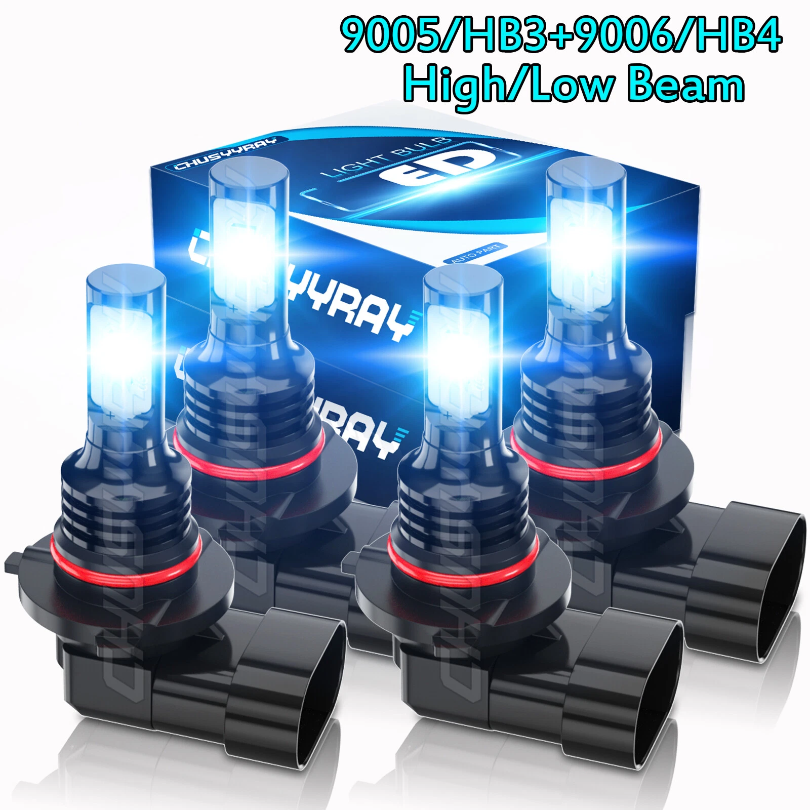 For Toyota Corolla 2009 2010 2011 2012 2013 Blue LED Headlight Bulbs Hi-Low Beam