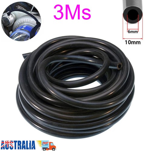 Tuyau Silicone Noir 6mm - 1 Mètre - Pour Essence/air/vide Moteur