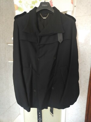 COSTUME NATIONAL LEDER GÜRTEL MANTEL BIKERJACKE TRENCH PELLE RICK OWENS STYLE 48