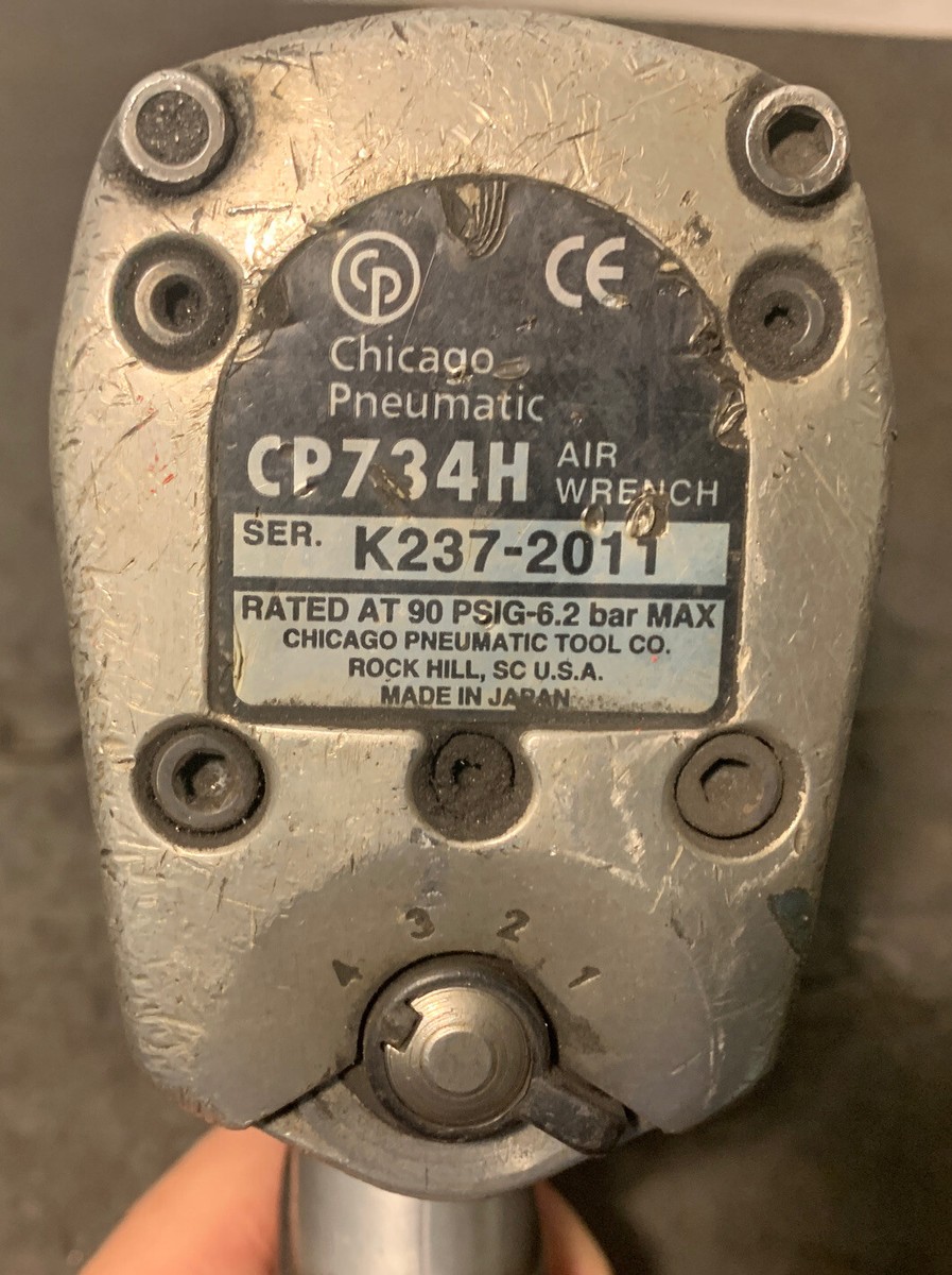 Chicago Pneumatic 1/2” Air Wrench Impact CP734H Tested Used Chicago Pneumatic 1/2” Air Wrench Impact CP734H Tested Used