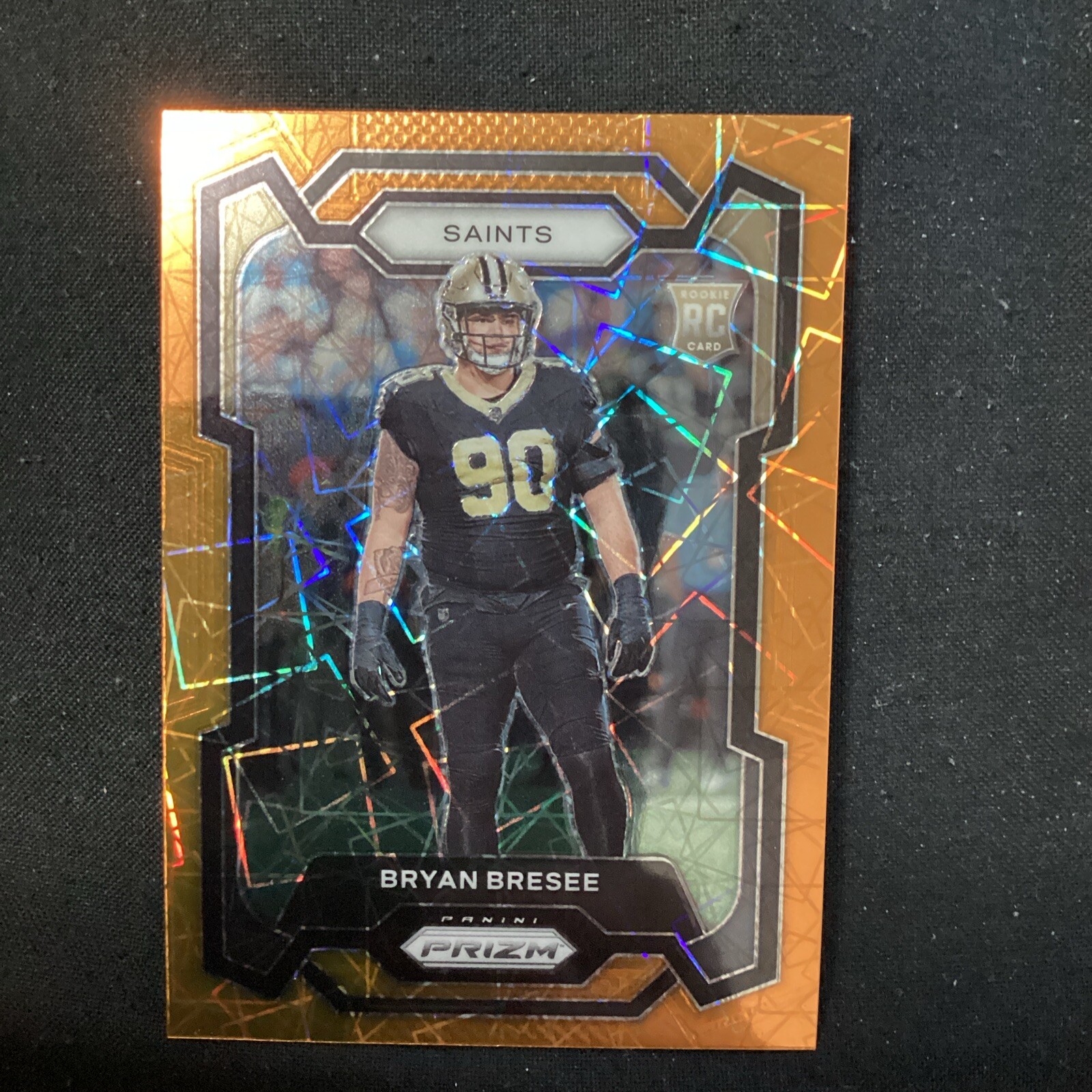 2023 Panini Prizm Bryan Bresee #372 Orange Laser Rookie Prizm Saints 24