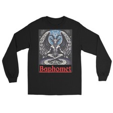 New Men  s Long Sleeve High-End Sweatshirt S-4XL Baphomet Gothic Occult