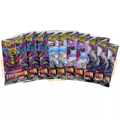 Lot of (10) Pokemon TCG Sword & Shield Lost Origin Booster Packs - NEW/SEALED