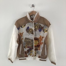 Vintage East West Shell Jacket Brown Multicoloured Size Small Retro