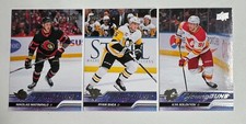 3 card Lot Young Guns 2023-24 UD Series 2 Ilya Solovyov and others