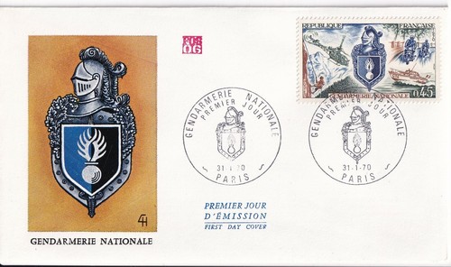 Enveloppe 1er Jour Timbre 1970 Gendarmerie Nationale Gendarme Motard 2 Ebay