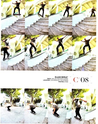 PSK36 SKATEBOARDING ADVERT/PICTURE 11X8'' ELIJAH BERLE : WALLIE CROOKED GRIND