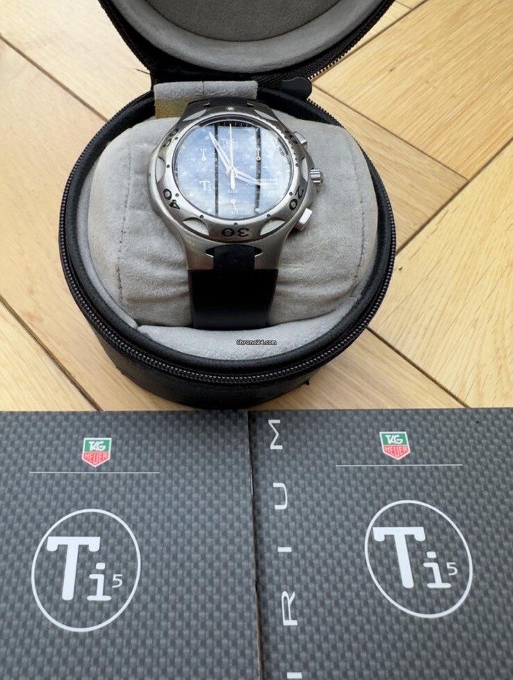 TAG HEUER KIRIUM CL1180 QUARTZ PROF BLACK DIAL Ti5 TITANIUM CHRONO