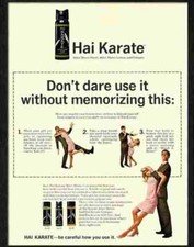 Advert Photo 1 hai karate aftershave 1960s