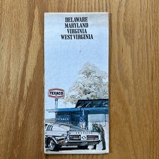 Texaco Map Delaware Maryland Virginia West Virginia Washington 1975 Gas and Oil
