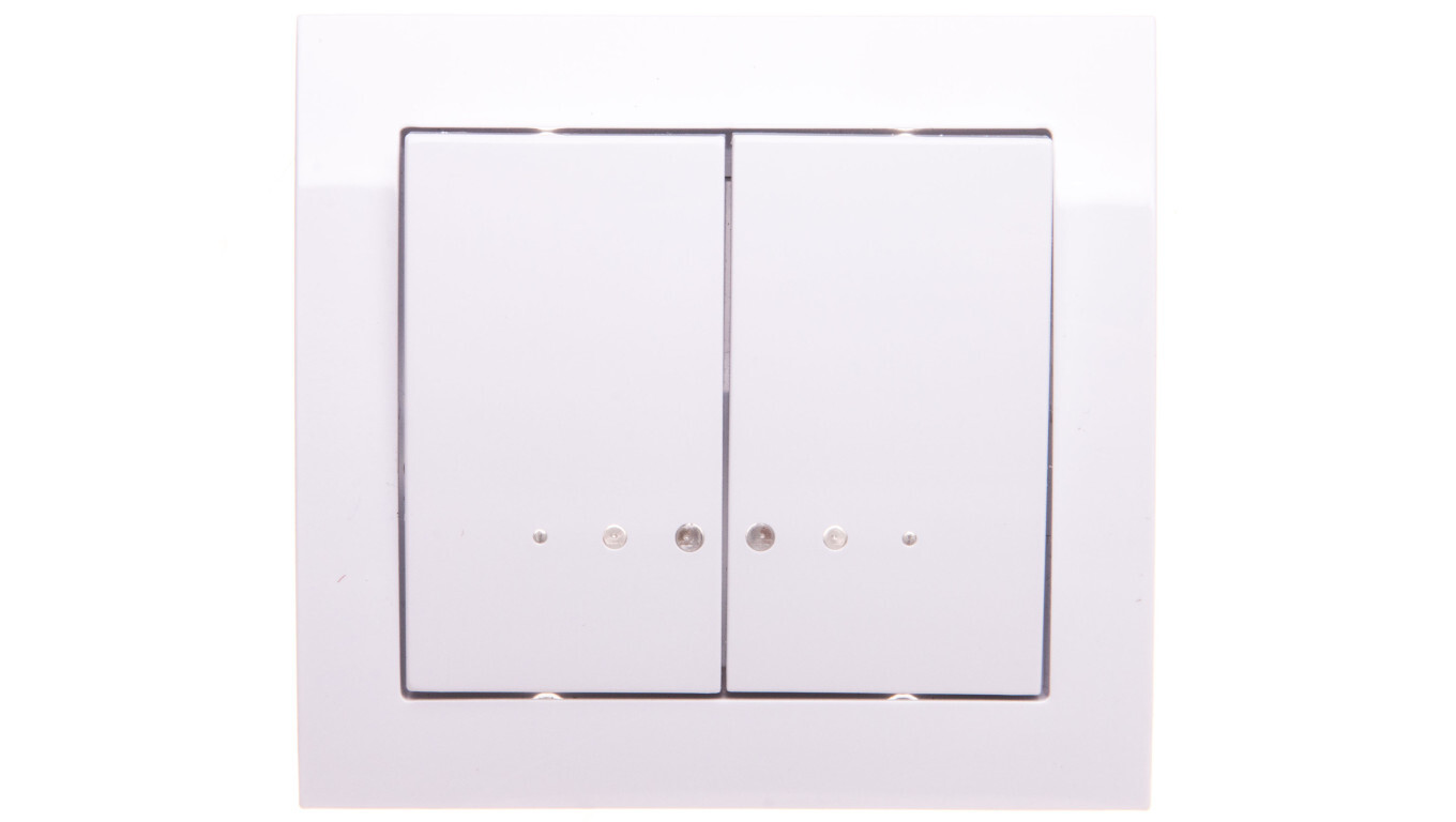 KIER Candlestick switch with backlight, white ŁP-2WS/00 /T2UK