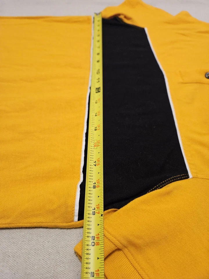 Banana Republic Polo 衫男式中号黄色棉质短袖休闲领 — 第 4/4 张图片