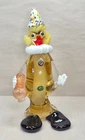 Vintage Venetian Hand Blown Art Glass Clown Figurine 7.5" Tall Italy