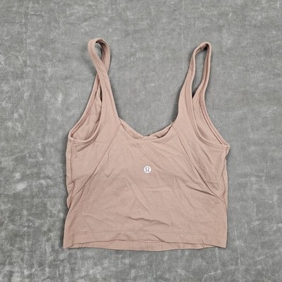 Lululemon Align Tank Top Womens 2 Brown Scoop Neck Longline Yoga Athletic Gym