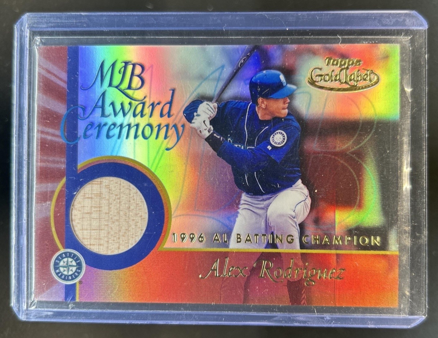 Alex Rodriguez #GLR-AR 2001 Topps Gold Label MLB Award Ceremony Relics