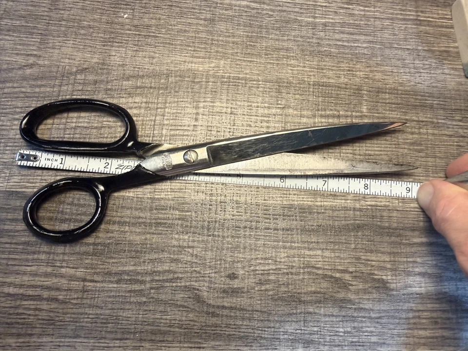 9" LIFEDGE Italy Tailor Shears Seamstress Sewing Scissors Vintage Black Handle - Image 4 of 4