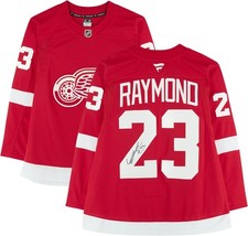 Lucas Raymond Detroit Red Wings Autographed Red Fanatics Premium Jersey