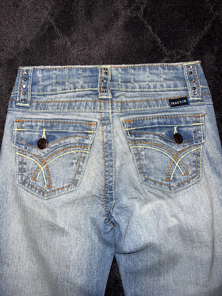 Jeans TRACTOR Juvenil Talla 10-12 Azul Corte Boot con Lavado Ligero, Tiro Bajo Acampanado   Foto 4 de 4