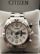 Citizen Promaster Solar Radio Watch 200m Diver White Dial Used