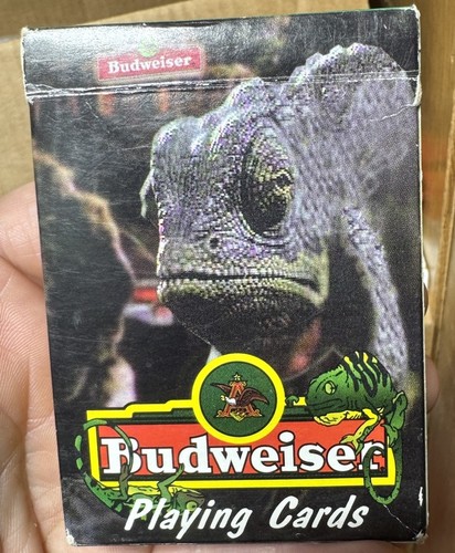 VTG 1998 Bud Budweiser Frank The Lizard Playing Cards Complete Deck in Box