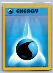 Pokemon Water Energy 102/102 Base Set 1999 Common