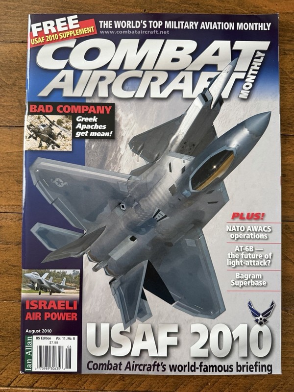 Aug. 2010 Combat Aircraft Mag. USAF Issue F-22 F-15 F-16 A-10