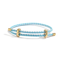 Metal Braided Rope Bracelet Women Retractable Colorful Adjustable Jewelry