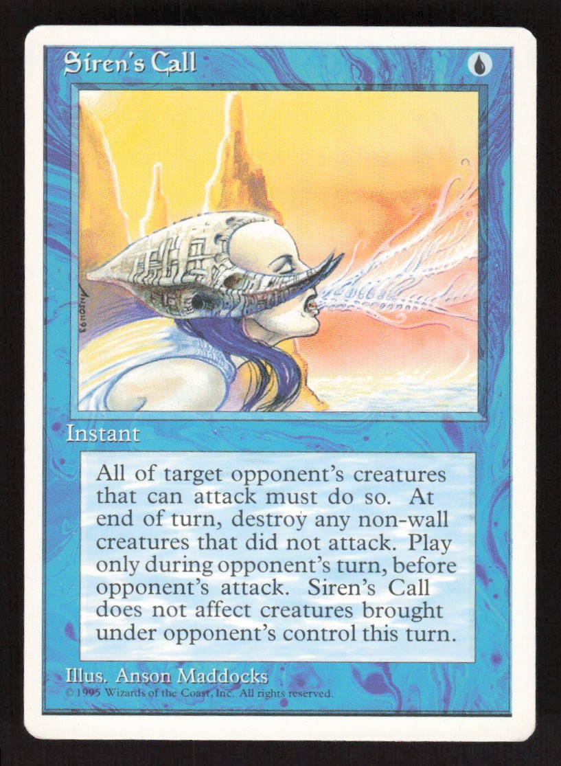 1995 Siren's Call Fourth Edition MTG