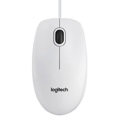 Logitech B100 Optical USB-Maus 800DPI, Weiß, OEM